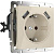 Розетка Werkel с заземлением, шторками и USBx2 слоновая кость WL03-SKGS-USBx2-IP20 4690389073205