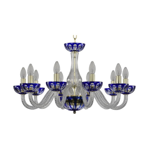 Подвесная люстра Bohemia Ivele 1308/10/240 G Cl/Clear-Blue/H-1H Подвесная люстра Bohemia Ivele 1308/10/240 G Cl/Clear-Blue/H-1H