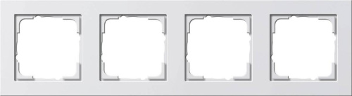Рамка 4-постовая Gira E2 чисто-белый шелковисто-матовый 021422