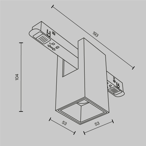 Трековый светильник Technical TR121-2-7W4K-B Трековый светильник Technical TR121-2-7W4K-B