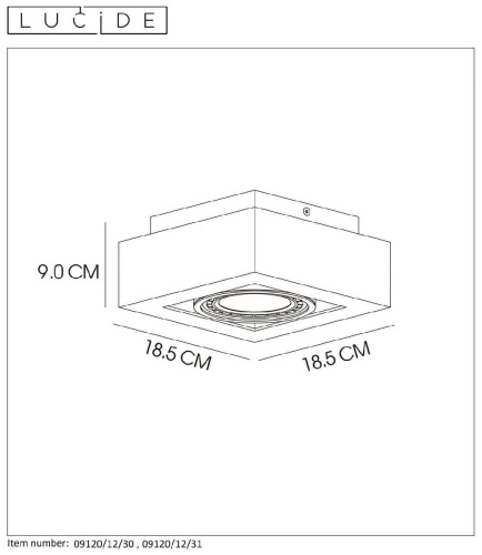 Потолочный светильник Lucide Zefix 09120/12/31