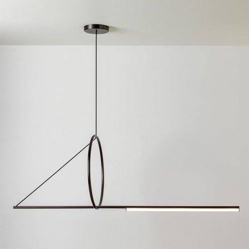 Подвесной Светильник Suspension Cercle Et Trait – Graphite Satine L170 By Imperiumloft