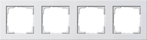 Рамка 4-постовая Gira E2 чисто-белый глянцевый 021429