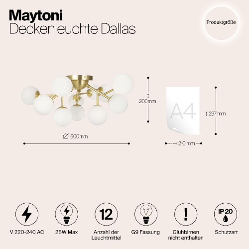 Потолочный светильник Maytoni MOD545CL-12BS