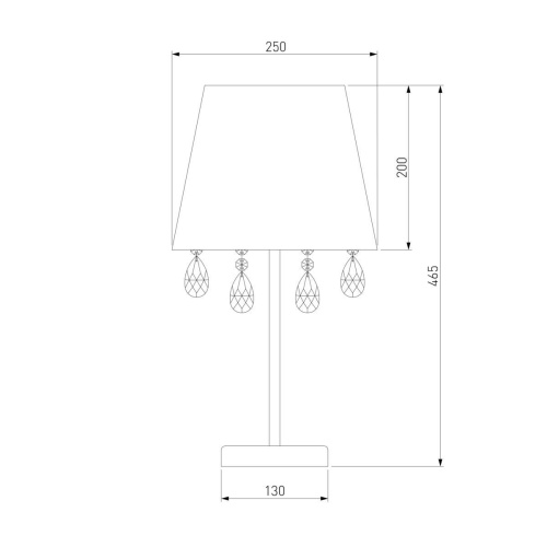 Настольная лампа Eurosvet 01036/1 хром/прозрачный хрусталь Strotskis