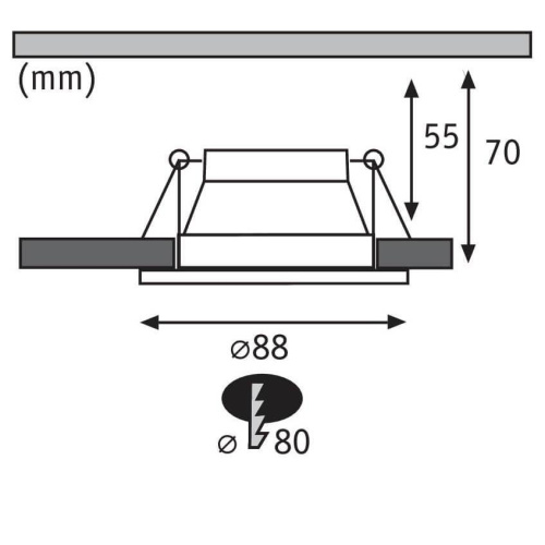 Встраиваемый светодиодный светильник Paulmann Cole Coin 93410