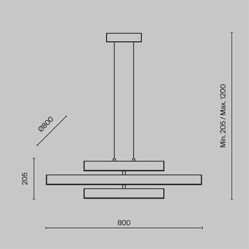 Подвесной светильник Maytoni MOD163PL-L38B4K