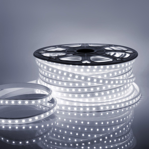 Светодиодная влагозащищенная лента Apeyron 6W/m 60LED/m 2835SMD холодный белый 50M 10-62 Светодиодная влагозащищенная лента Apeyron 6W/m 60LED/m 2835SMD холодный белый 50M 10-62