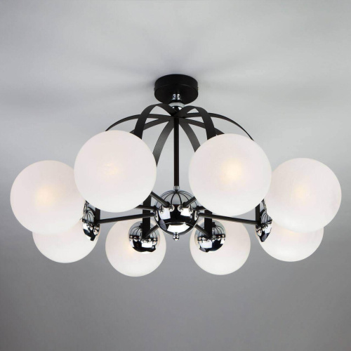 Потолочная люстра Eurosvet 70082/8 хром/черный Потолочная люстра Eurosvet 70082/8 хром/черный