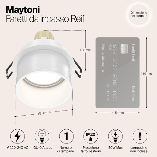 Встраиваемый светильник Maytoni Reif DL050-01W