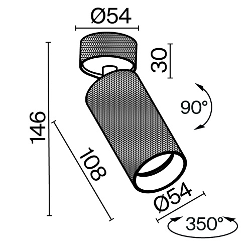 Потолочный светильник Technical C082CL-01-GU10-W Потолочный светильник Technical C082CL-01-GU10-W