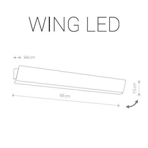 Настенный светодиодный светильник Nowodvorski Wing Led 9250