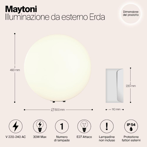 Уличный светильник Maytoni Erda O594FL-01W1