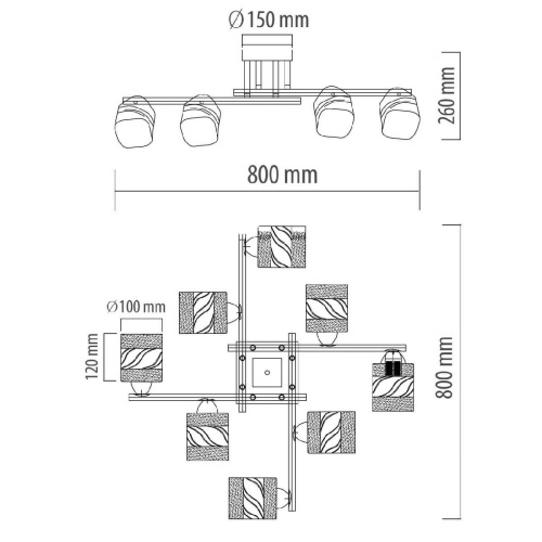 Потолочная люстра De Markt Олимпия 638016008