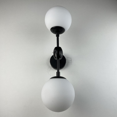 Бра Modo 2 Globes Black And White Glass By Imperiumloft