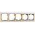 Рамка Werkel Snabb на 5 постов слоновая кость/золото WL03-Frame-05-ivory/GD 4690389083945