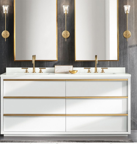 Настенный светильник Torche De Verre 1 light gold