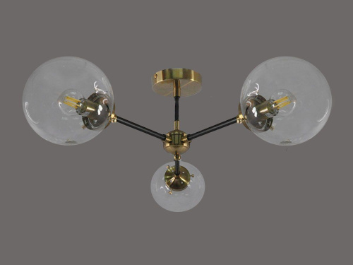 Потолочная люстра Elvan LU-208/3-E27-BkBaCl