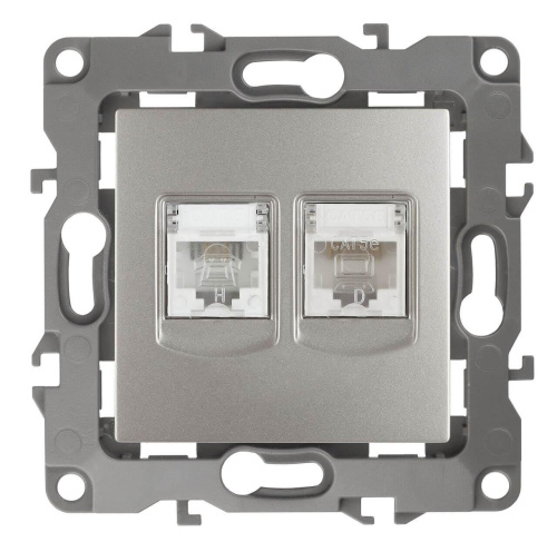 Розетка комбинированная RJ45+RJ11 ЭРА 12 12-3109-15 Б0019361