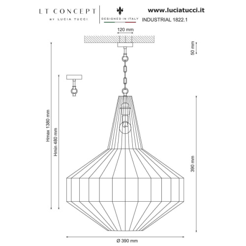 Подвесной светильник Lucia Tucci Industrial 1822.1 Подвесной светильник Lucia Tucci Industrial 1822.1