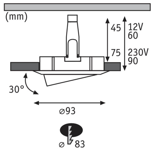Встраиваемый светильник Paulmann Nova 93661