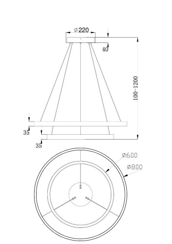 Подвесной светодиодный светильник Maytoni Rim MOD058PL-L74W4K Подвесной светодиодный светильник Maytoni Rim MOD058PL-L74W4K
