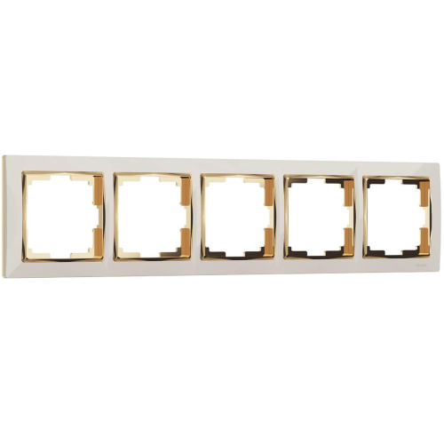 Рамка Werkel Snabb на 5 постов слоновая кость/золото WL03-Frame-05-ivory/GD 4690389083945