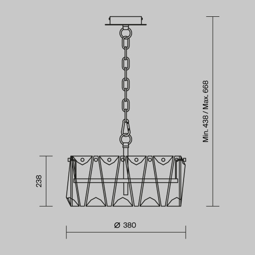 Подвесной светильник Maytoni Puntes MOD043PL-04G Подвесной светильник Maytoni Puntes MOD043PL-04G