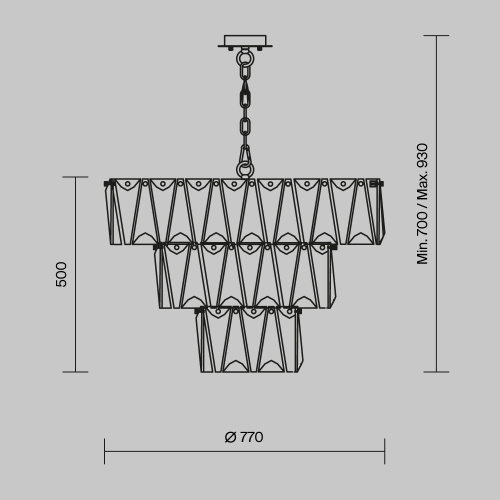 Подвесная люстра Maytoni Puntes MOD043PL-18CH