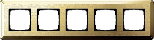 Рамка 5-постовая Gira ClassiX Art латунь 0215671