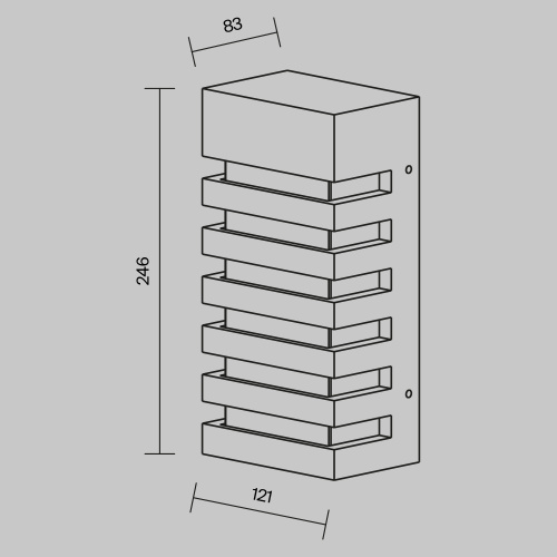Настенный светильник (бра) Outdoor O034WL-01B