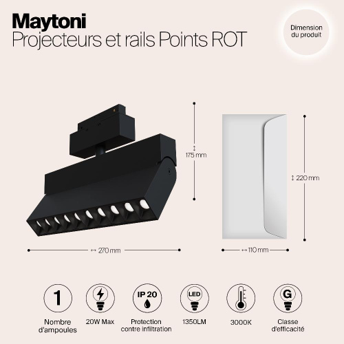 Трековый светодиодный светильник Maytoni Track Lamps TR015-2-20W3K-B Трековый светодиодный светильник Maytoni Track Lamps TR015-2-20W3K-B