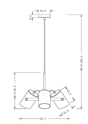 Подвесная люстра Freya Elori FR4004PL-03BBS Подвесная люстра Freya Elori FR4004PL-03BBS