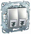 Розетка телефонная 2хRJ11 Schneider Electric Unica MGU5.9090.30ZD