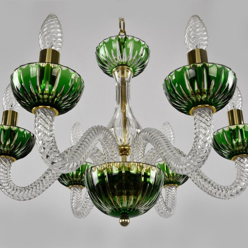 Подвесная люстра Bohemia Ivele 1308/6/165 G Cl/Clear-Green/H-1K Подвесная люстра Bohemia Ivele 1308/6/165 G Cl/Clear-Green/H-1K