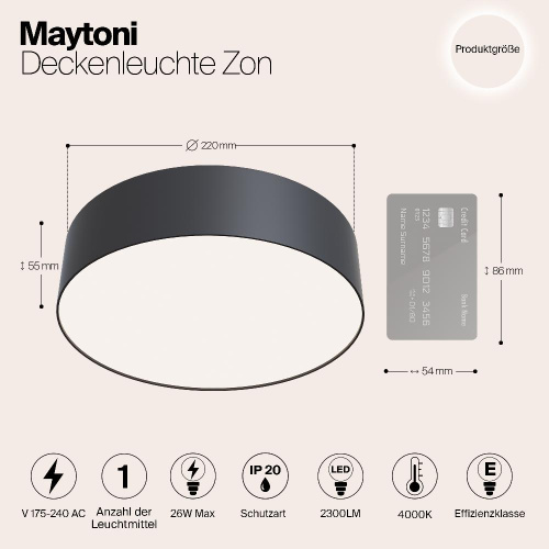 Потолочный светодиодный светильник Maytoni Zon C032CL-L32B4K Потолочный светодиодный светильник Maytoni Zon C032CL-L32B4K