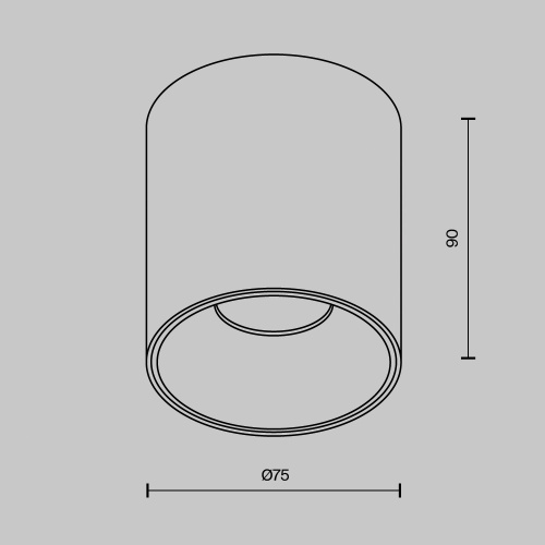 Потолочный светильник Technical C064CL-12W3K-RD-WB