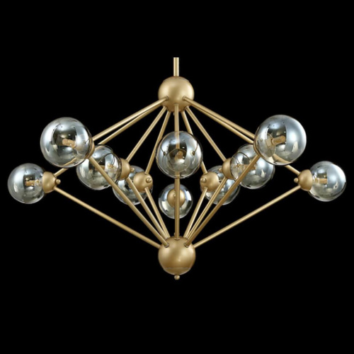 Подвесная люстра Crystal Lux Francisca SP10 Gold/Cognac Подвесная люстра Crystal Lux Francisca SP10 Gold/Cognac
