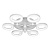 Потолочная светодиодная люстра iLedex Jomo FS-014-X6-(B) 72W WH