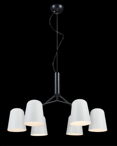 Подвесная люстра Crystal Lux ENRIQUE SP6 BLACK/WHITE Подвесная люстра Crystal Lux ENRIQUE SP6 BLACK/WHITE