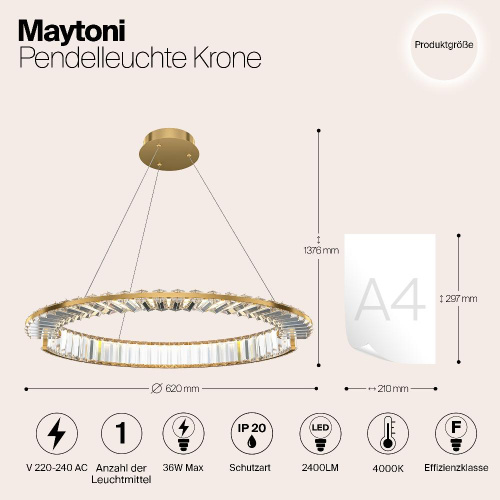 Подвесной светильник Maytoni P097PL-L36G4K