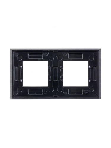 Рамка 2-постовая ABB Zenit сталь 2CLA227200N4001 Рамка 2-постовая ABB Zenit сталь 2CLA227200N4001