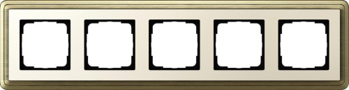 Рамка 5-постовая Gira ClassiX бронза/кремовый 0215623