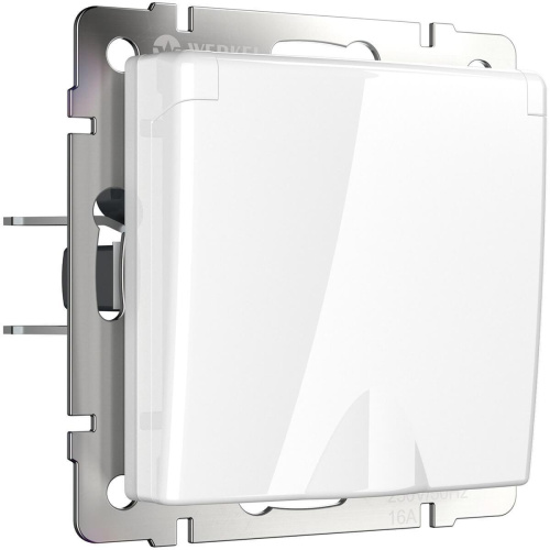 Розетка Werkel с заземлением с защитной крышкой и шторками WL01-SKGSC-01-IP44 4690389045639