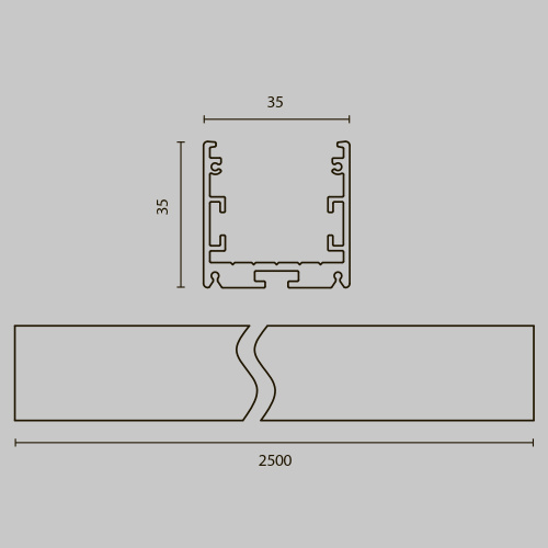 Комплектующие к светодиодной ленте Led Strip ALM-3535R-B-D-2.5M