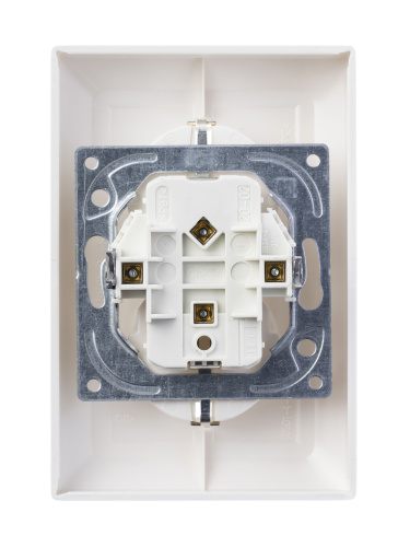Розетка двойная ABB Basic55 Schuko с/з 16A 250V безвинтовой зажим альпийский белый 2CKA002014A1462