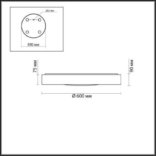 Потолочный светодиодный светильник Odeon Light Walli Lunor 4948/60CL
