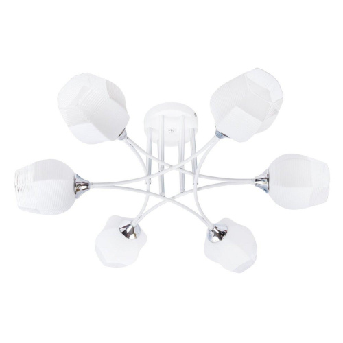 Потолочная люстра IMEX MD.4881-6-S WH+CH Потолочная люстра IMEX MD.4881-6-S WH+CH