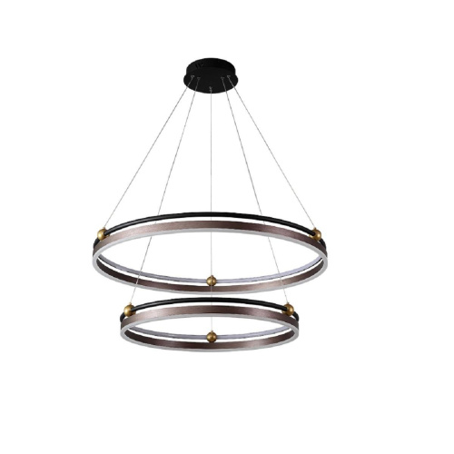 Подвесная люстра Crystal Lux FERNANDO SP123W LED D600+800 COFFEE/BLACK Подвесная люстра Crystal Lux FERNANDO SP123W LED D600+800 COFFEE/BLACK