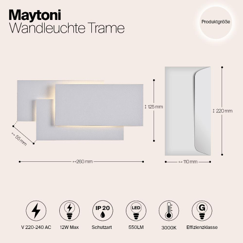 Настенный светодиодный светильник Maytoni Trame C804WL-L12W Настенный светодиодный светильник Maytoni Trame C804WL-L12W
